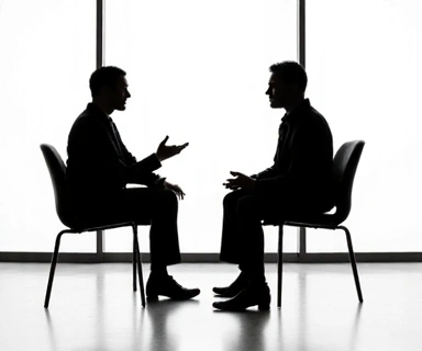 Collage of a person consulting, representing client interaction