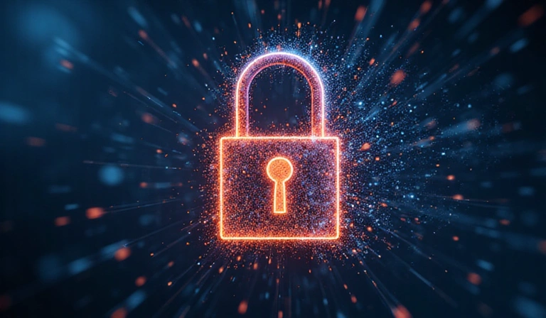 A secure lock icon representing data protection